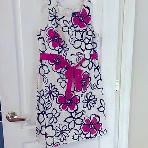 Hot Pink and White Summer Dress